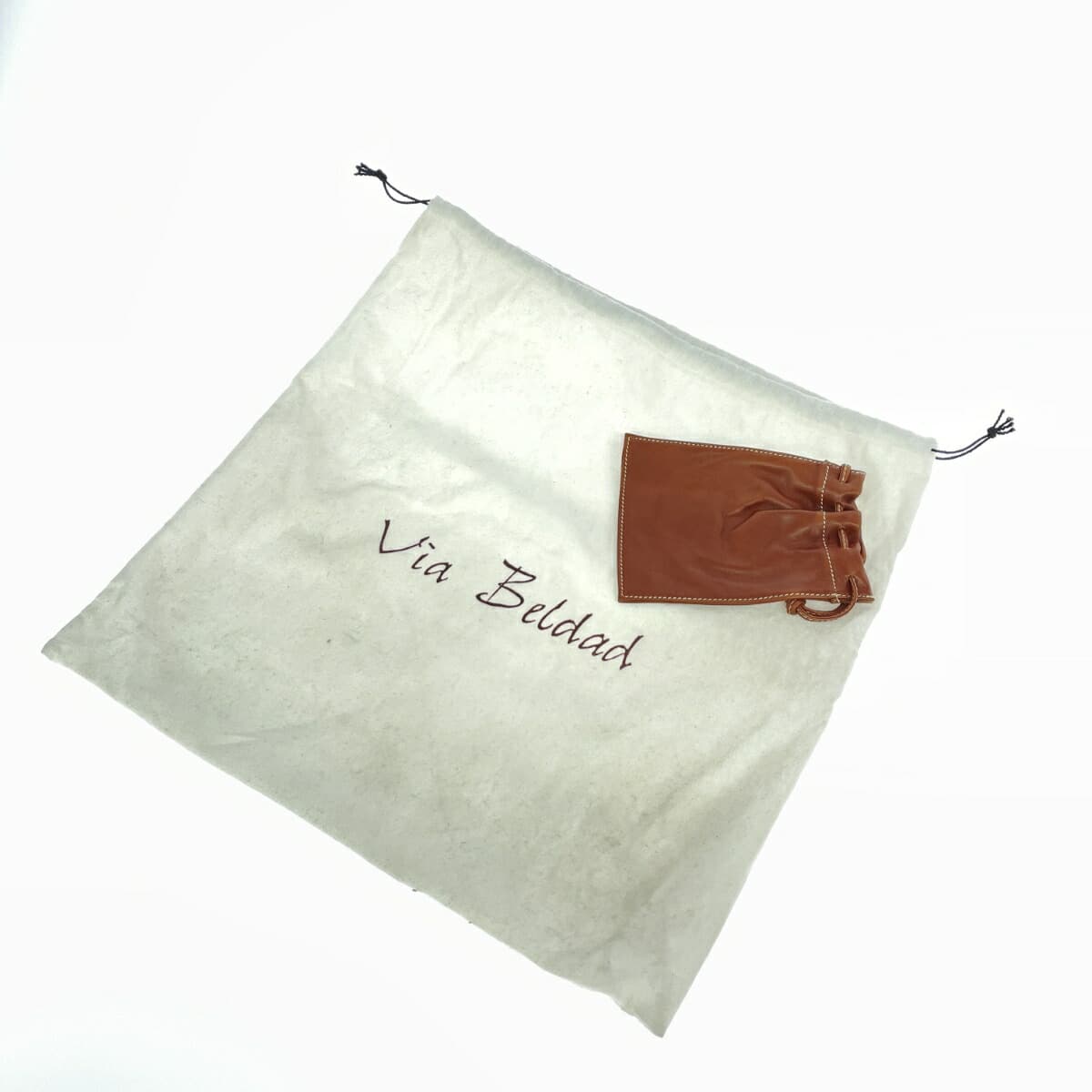 Via Beldad Hasegawa Deca Clutch Bag Made in Spain / Leather Brown Women's 7