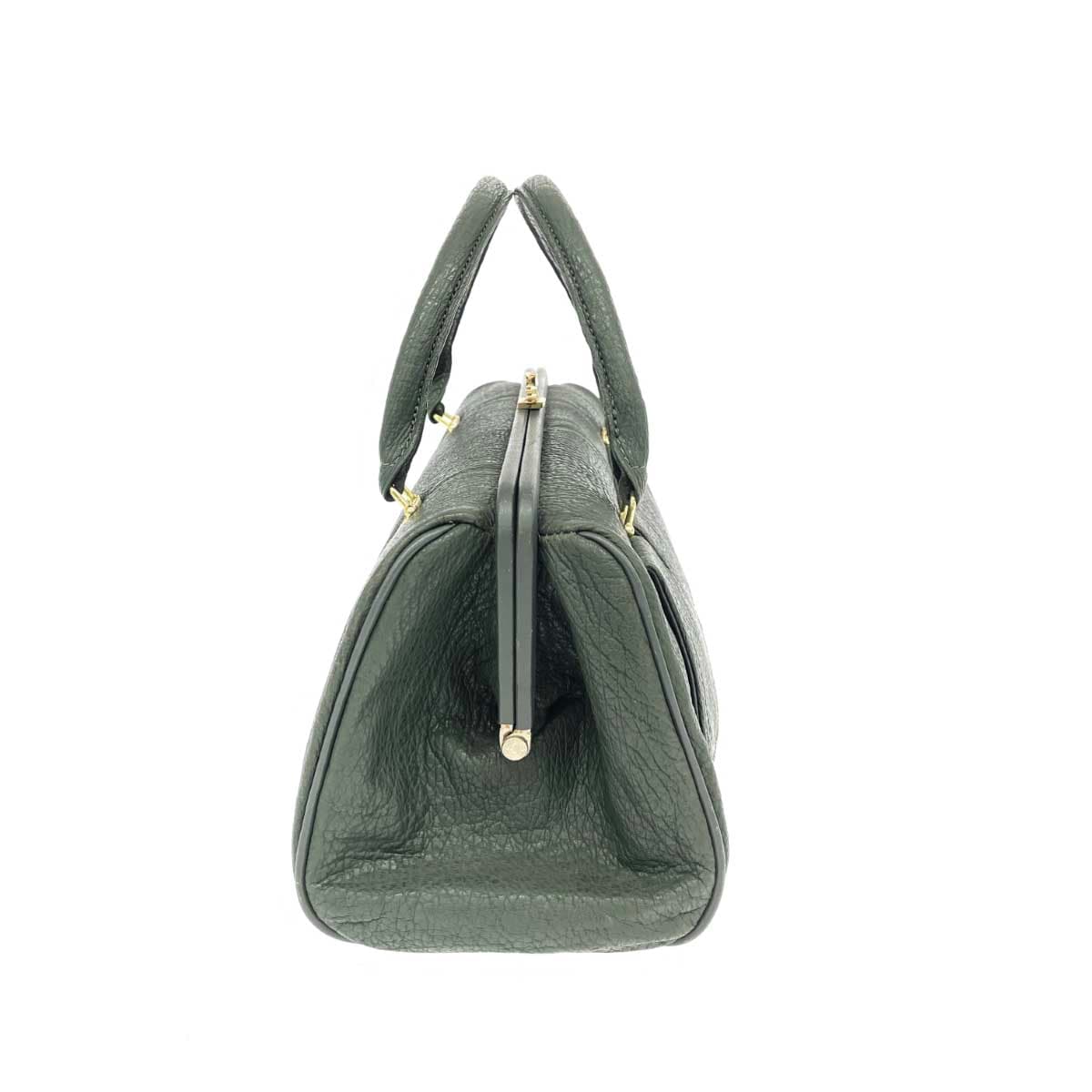 MARIONA Gama-guchi handbag Sharkskin / Dark Green for ladies 2