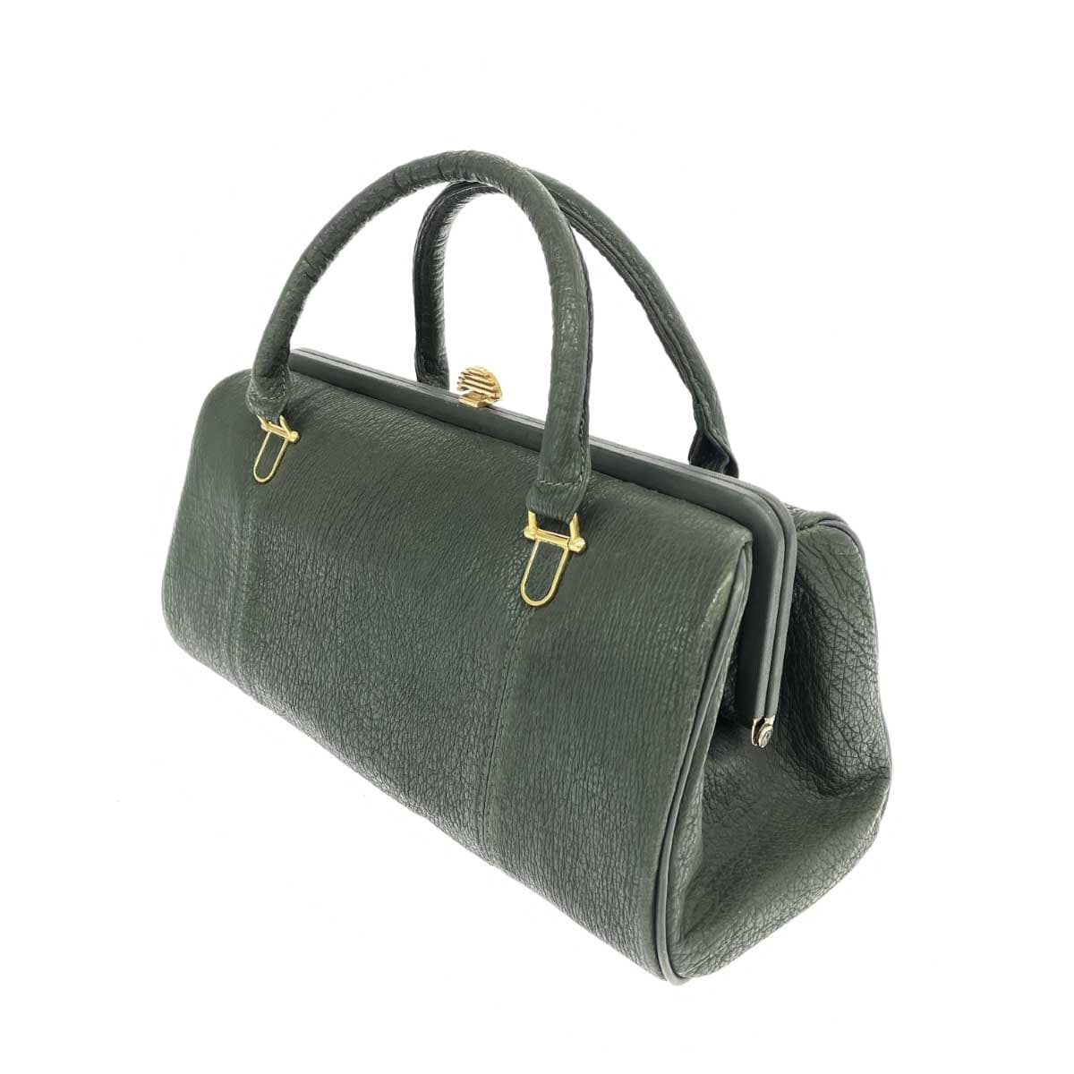 MARIONA Gama-guchi handbag Sharkskin / Dark Green for ladies 3