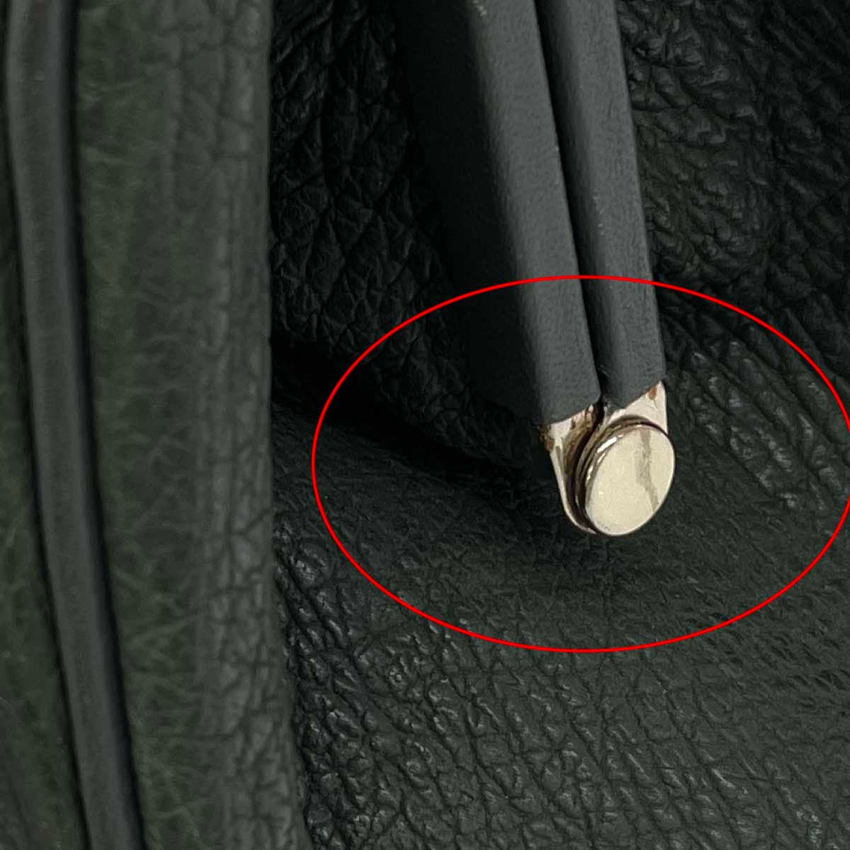 MARIONA Gama-guchi handbag Sharkskin / Dark Green for ladies 9