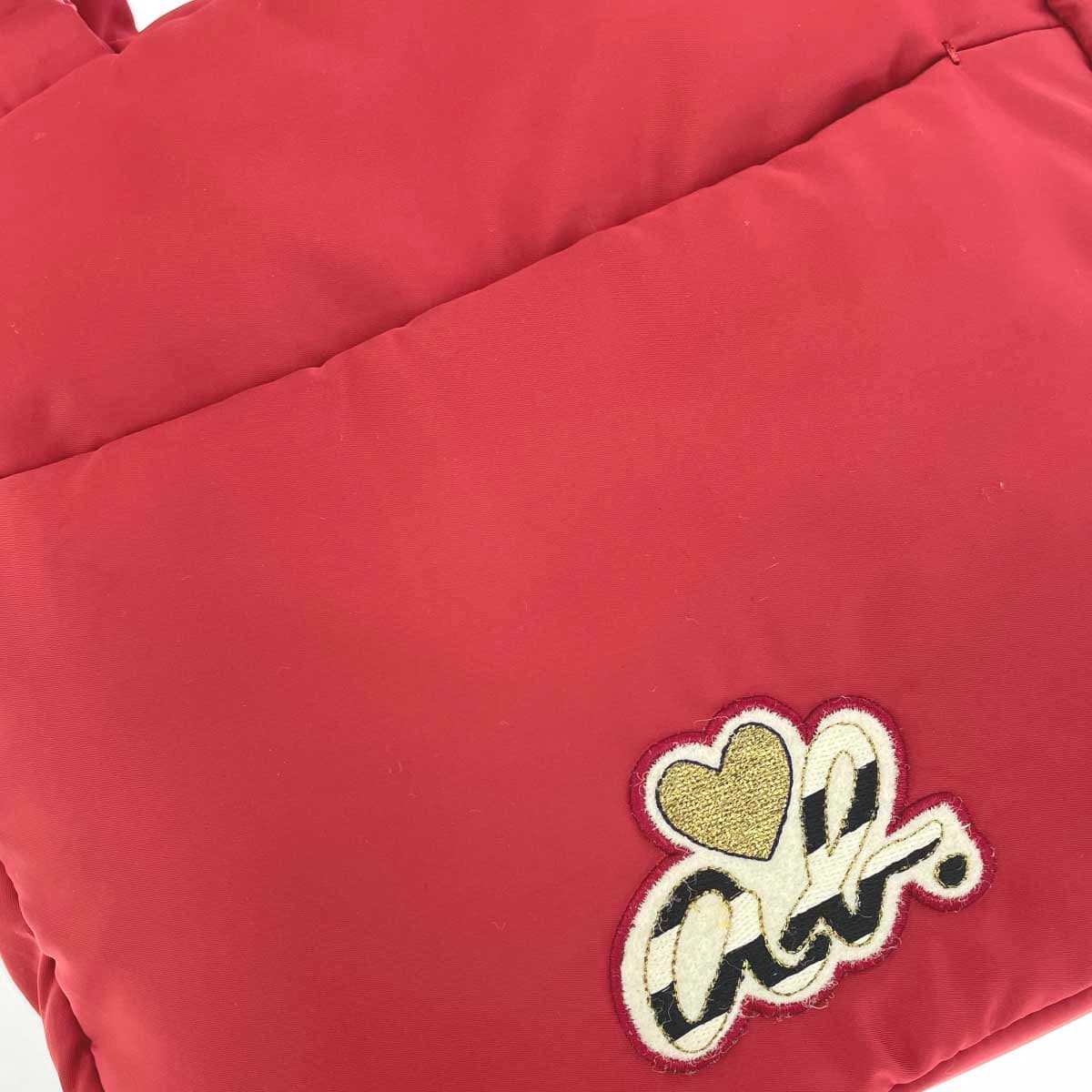 agnes b. Agnes B. Tote Bag Logo/Nylon Padding Red Women's 5