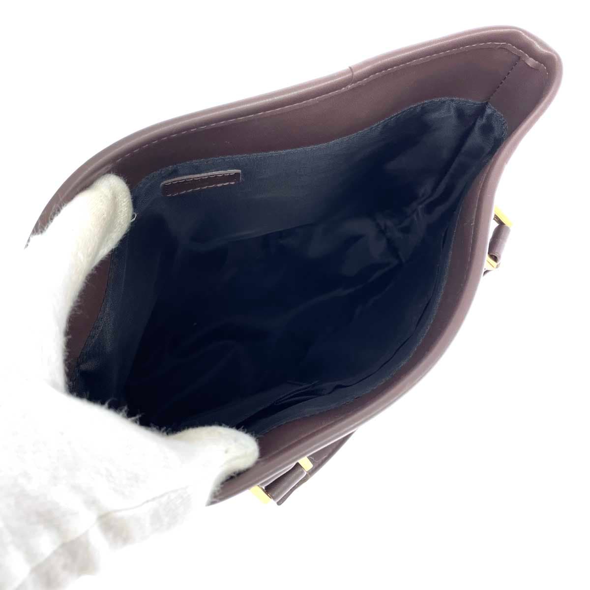 ROBERTA DI CAMERINO Mini Tote Bag Total Logo/Nylon Brown Ladies 4