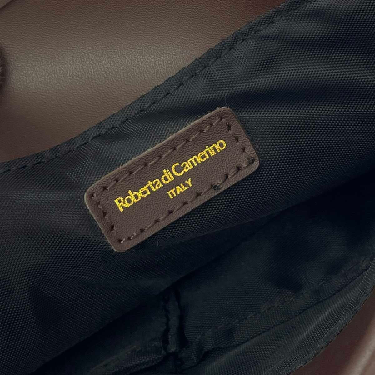 ROBERTA DI CAMERINO Mini Tote Bag Total Logo/Nylon Brown Ladies 6