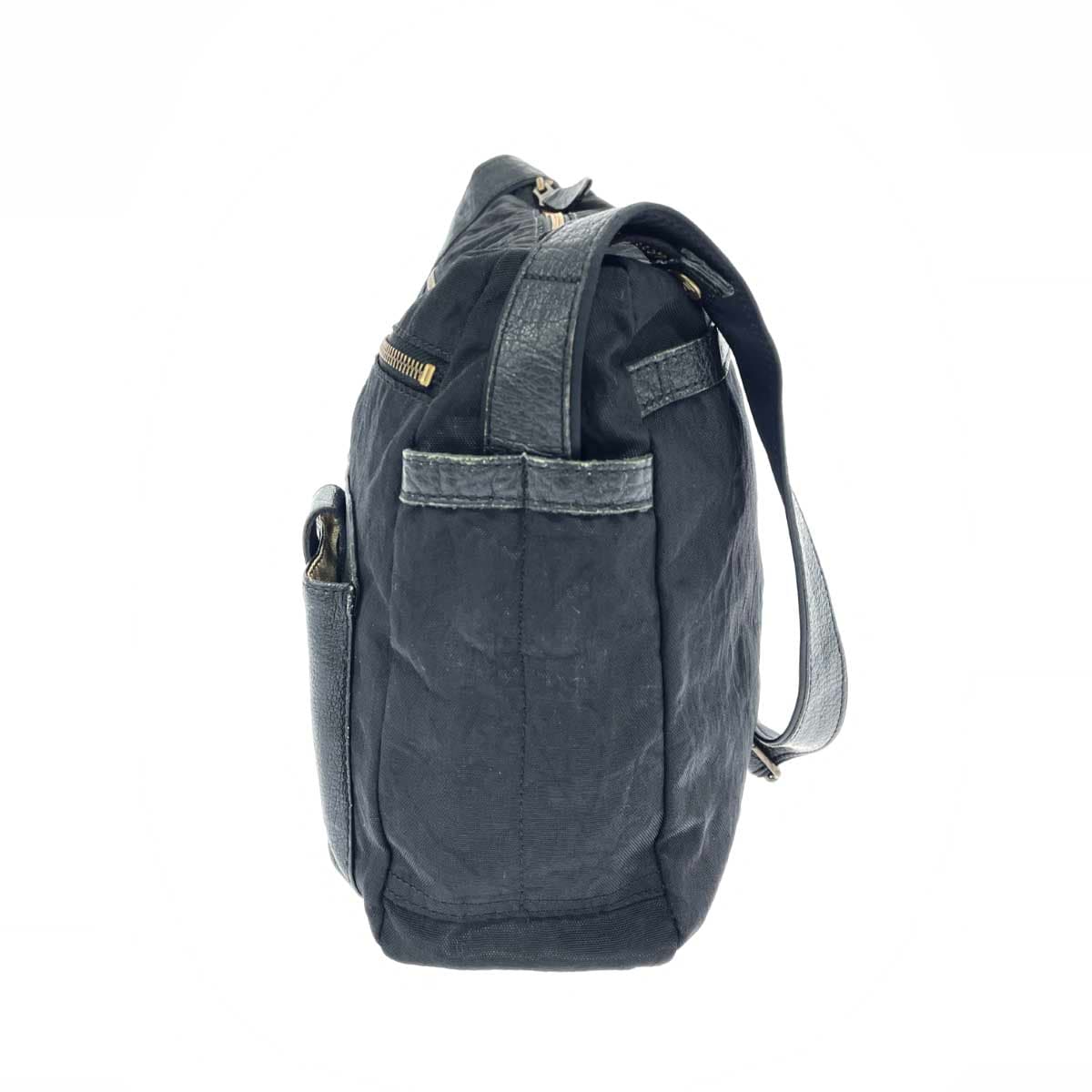 IBIZA Ibiza Shoulder Bag Nylon × Leather Black Women's 2