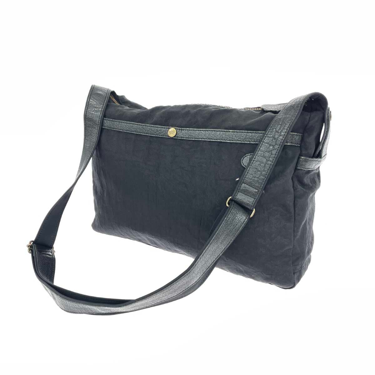 IBIZA Ibiza Shoulder Bag Nylon × Leather Black Women's 3