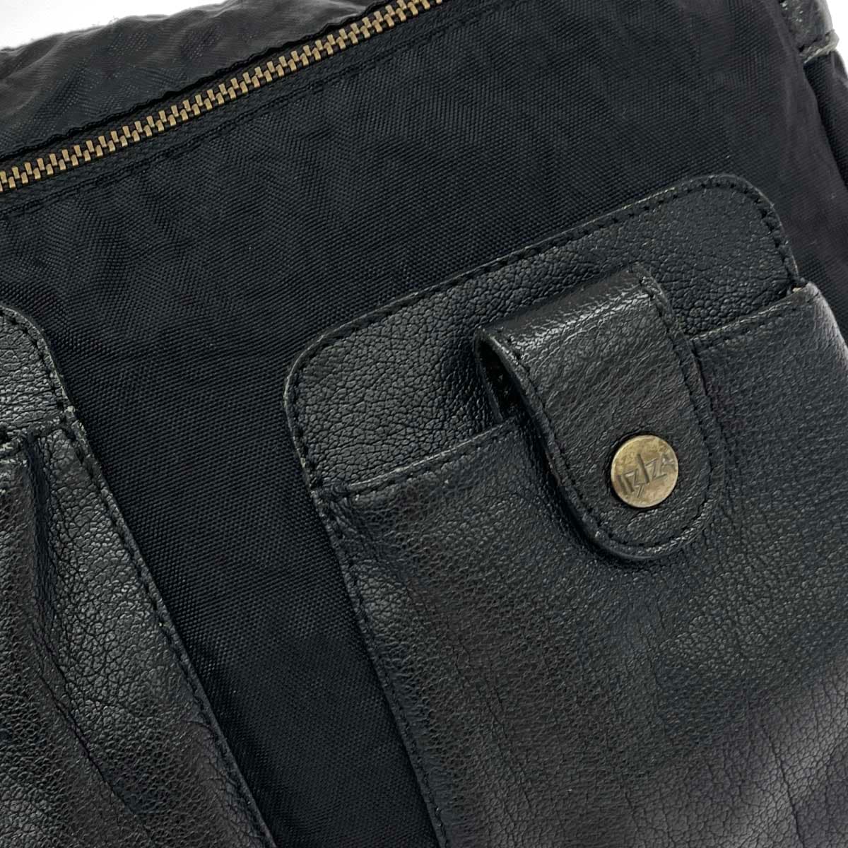 IBIZA Ibiza Shoulder Bag Nylon × Leather Black Women's 5