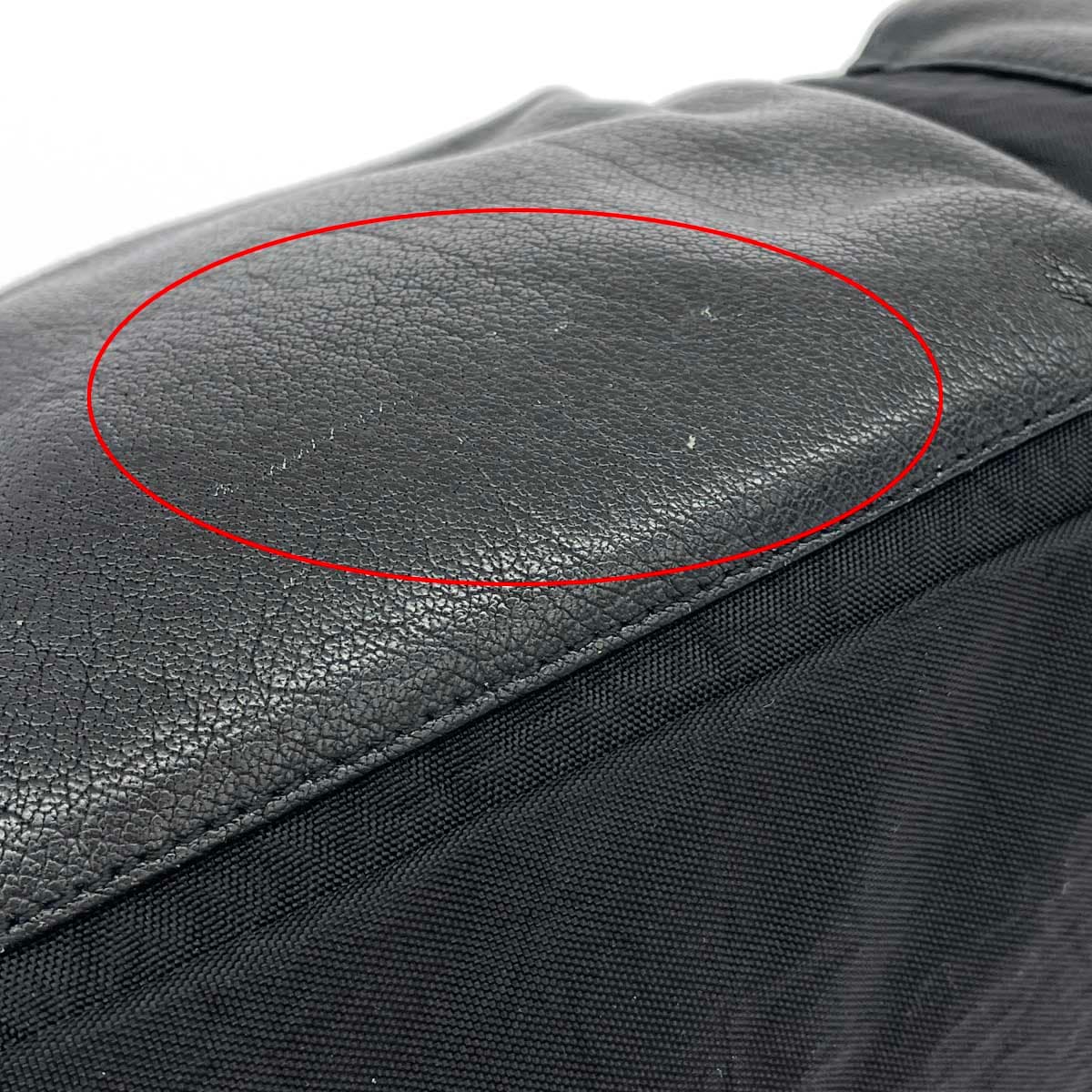 IBIZA Ibiza Shoulder Bag Nylon × Leather Black Women's 7