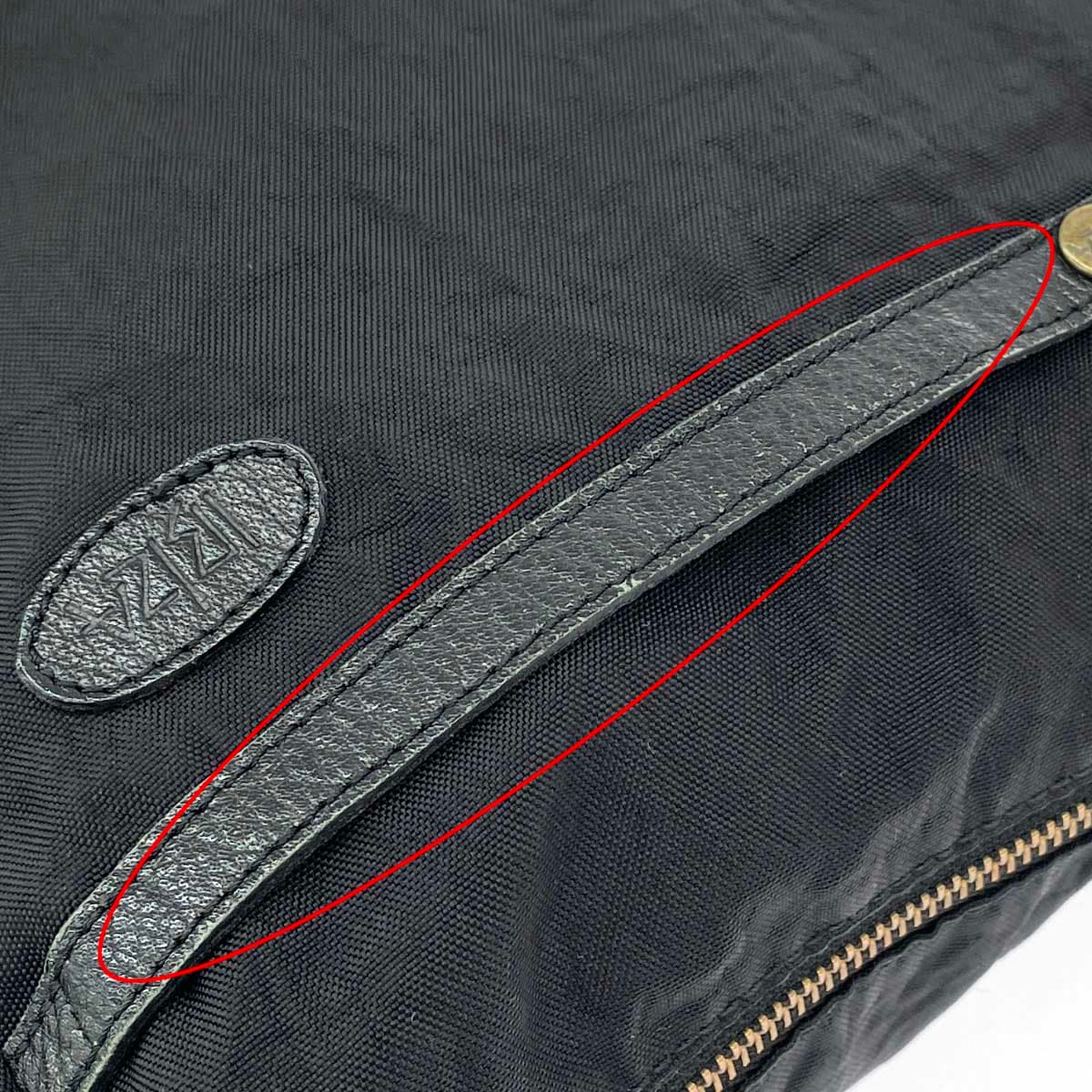 IBIZA Ibiza Shoulder Bag Nylon × Leather Black Women's 8