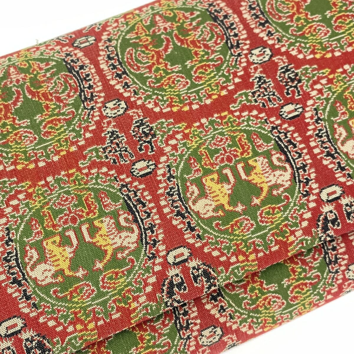 TATSUMURA TEXTILE Ryumura Art Weaving Clutch Bag Enbun White Tiger Suzaku Nishiki Multi-Color Ladies 5