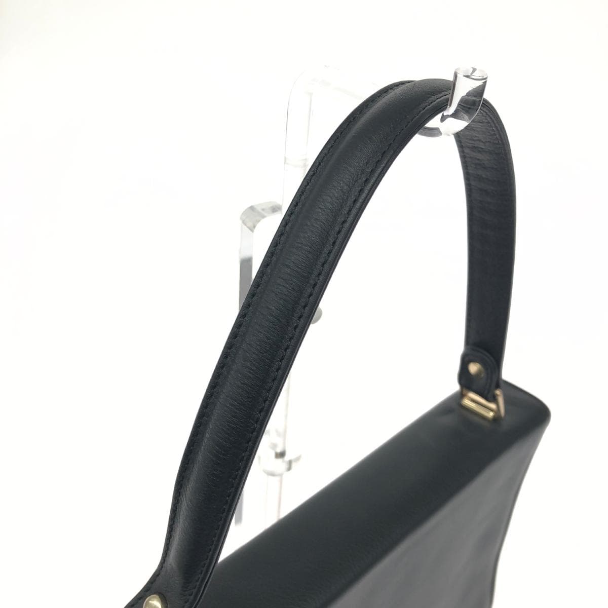 mysuelly 2WAY bag in good condition, leather, black, for women 4