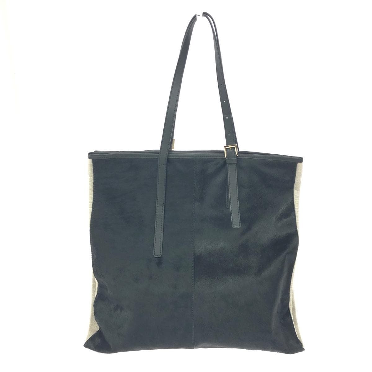 GALLARDA GALANTE Tote Bag with Haircalf Switch Black/Gray for Women