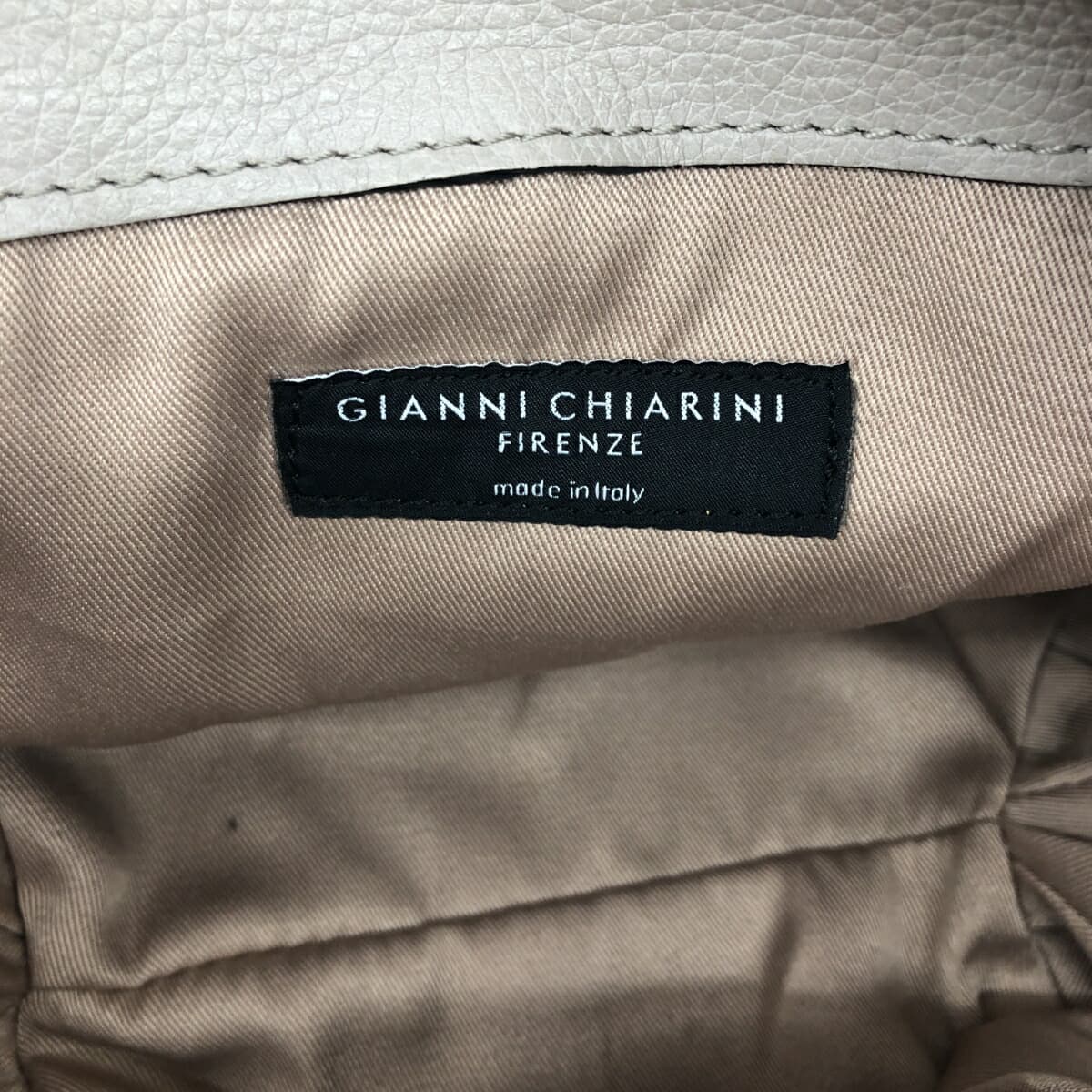 GIANNI CHIARINI 2WAY Bag Leather Greige Women's 7