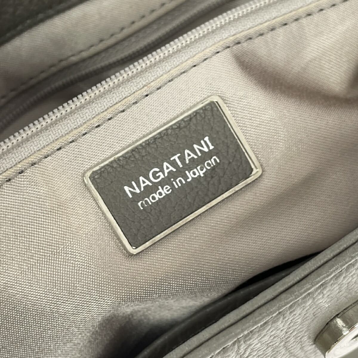 NAGATANI One Shoulder Bag Good Condition Leather Khaki Gray Women's 6