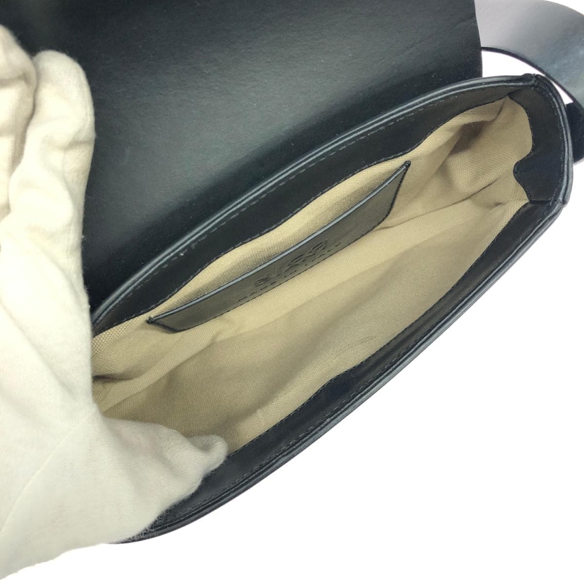 Nicogiani shoulder bag in good condition, leather, black, for ladies 5