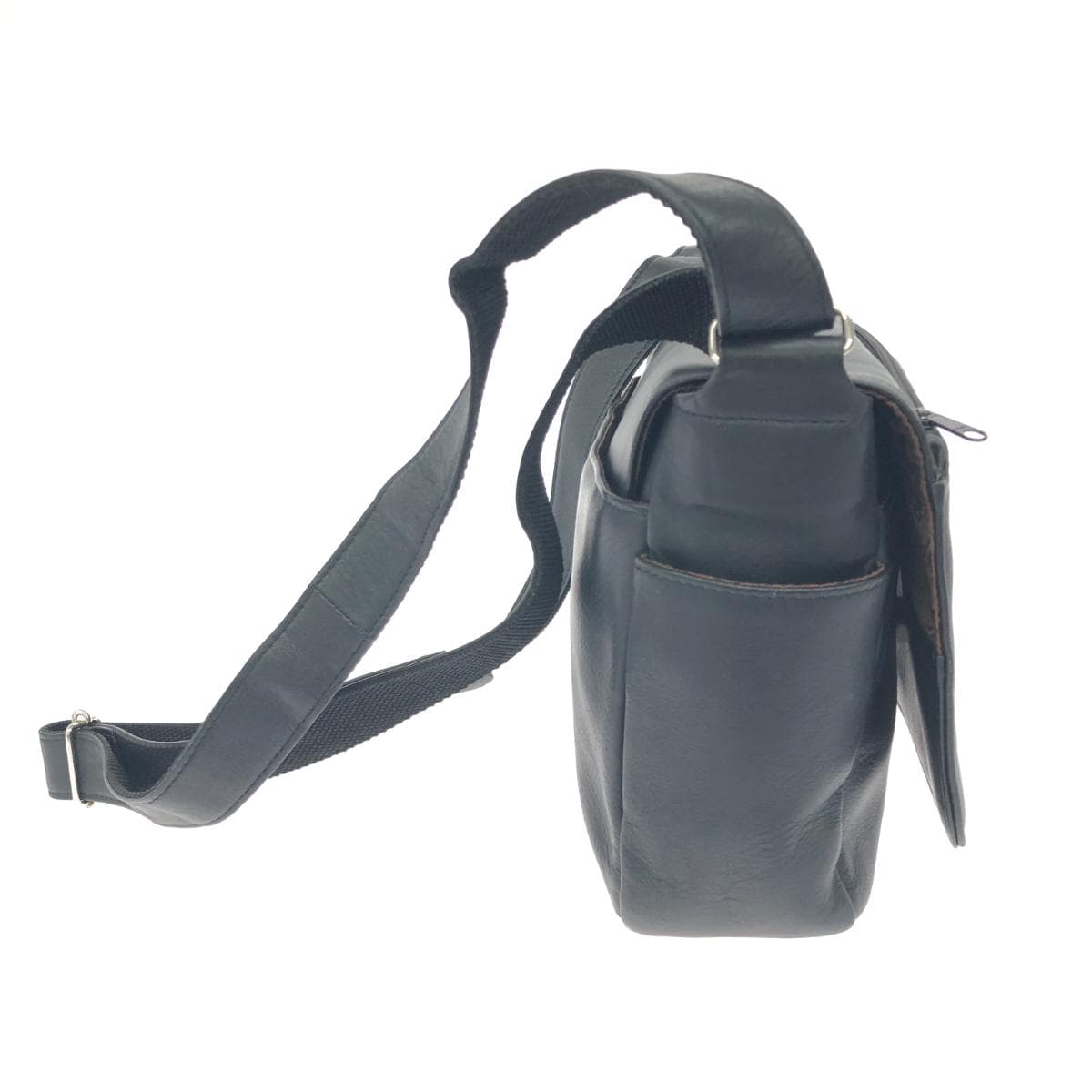 Nakazawa Bag Messenger Bag Flap / Leather Black Ladies 2