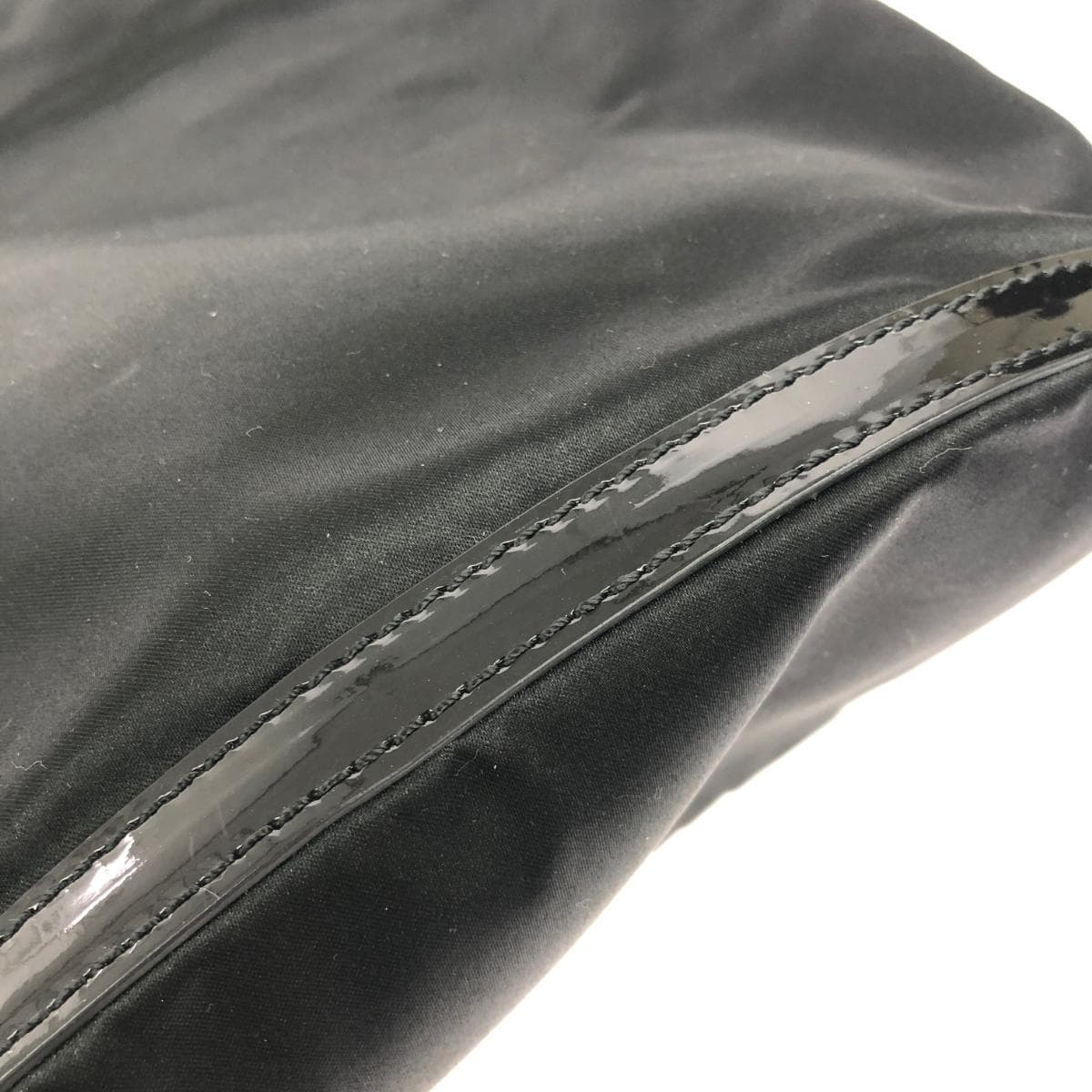 EPOCA Tote Bag Logo/Ribbon/Satin × Enamel Black Women's 10