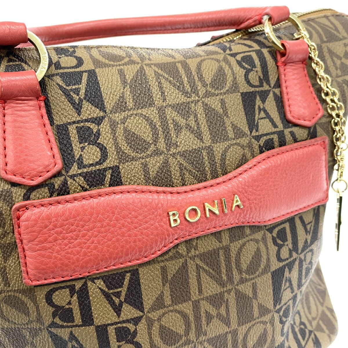 BONIA 2WAY Tote Bag Monogram/PVC Brown Ladies 5