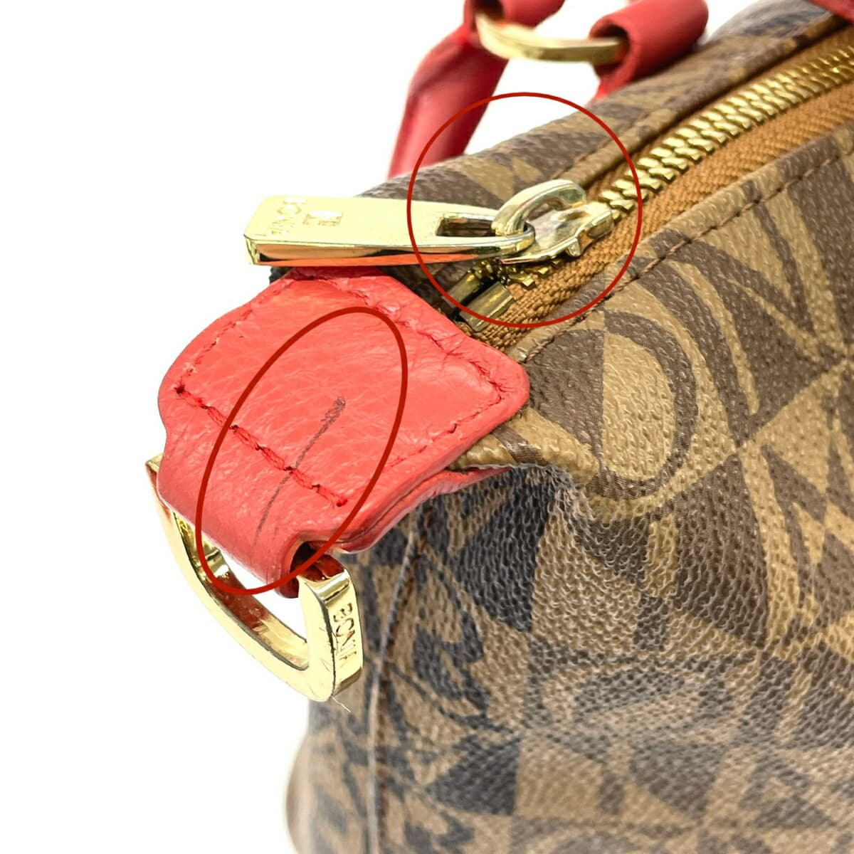 BONIA 2WAY Tote Bag Monogram/PVC Brown Ladies 9