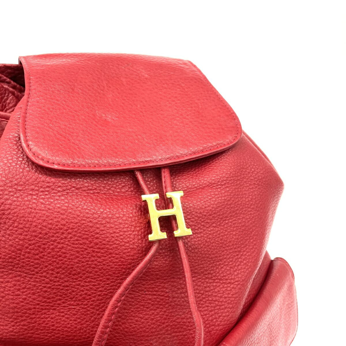 HIROFU Drawstring Backpack H Hardware / Leather Red Women's 5