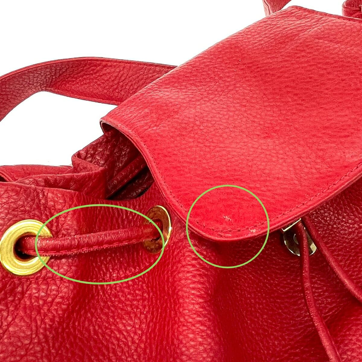 HIROFU Drawstring Backpack H Hardware / Leather Red Women's 9