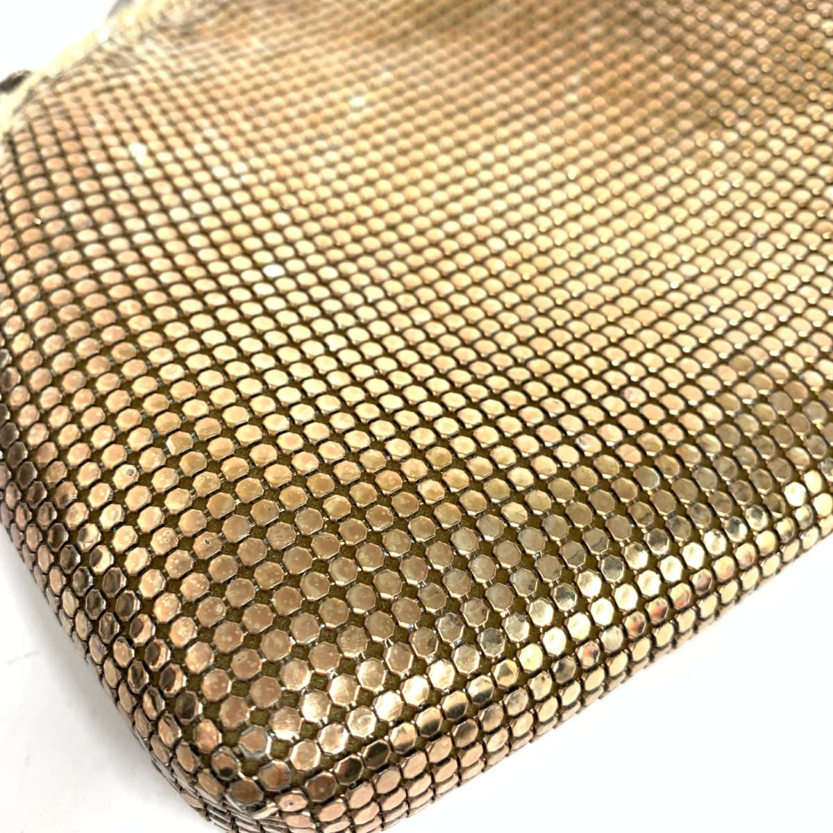 No Brand Frame Clutch Party Bag Metal Mesh Gold Color for Ladies 9