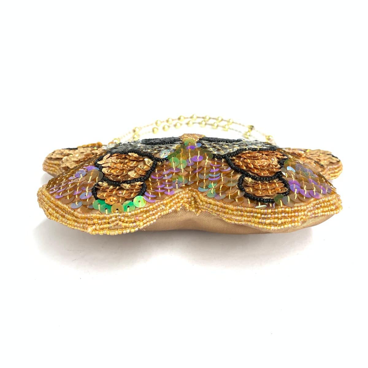 No Brand Party Bag Butterfly Sequin Beads Gold Color for Women 5
