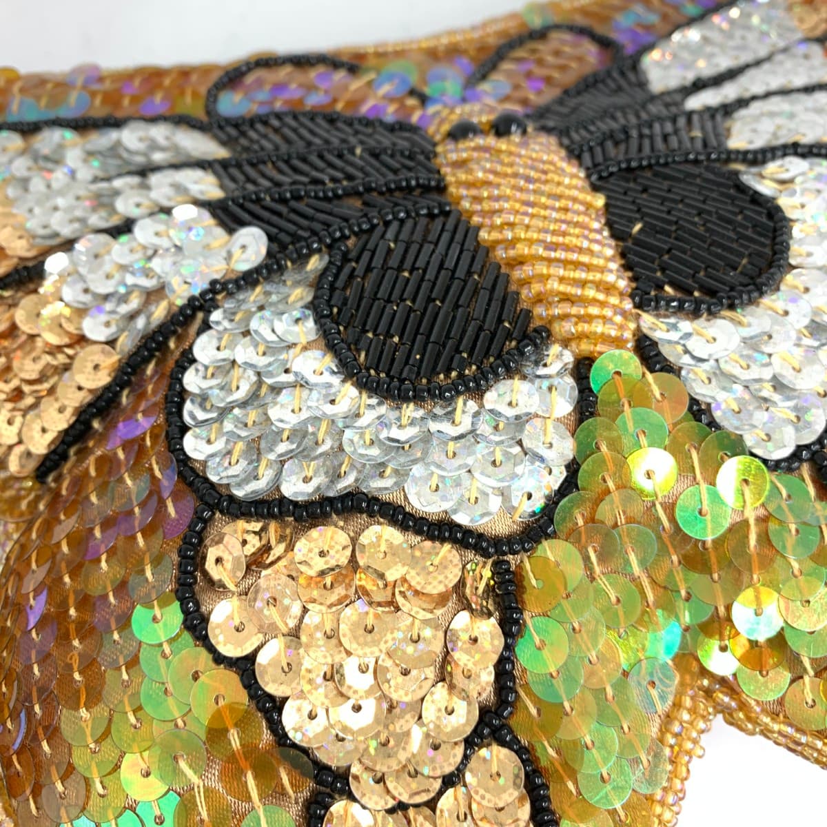 No Brand Party Bag Butterfly Sequin Beads Gold Color for Women 6