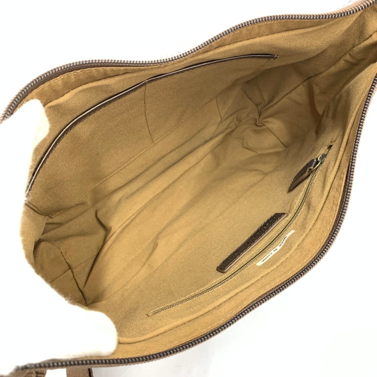 ROBERTA DI CAMERINO Shoulder Bag Like New R Logo Jacquard Brown Ladies 6