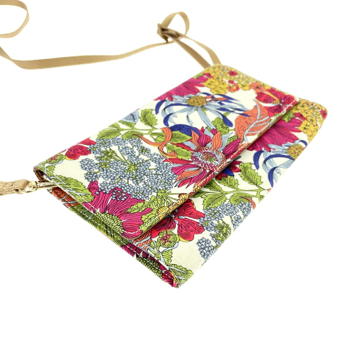 Milesto Shoulder Wallet Liberty Print/Cotton Multi-Color Ladies 3