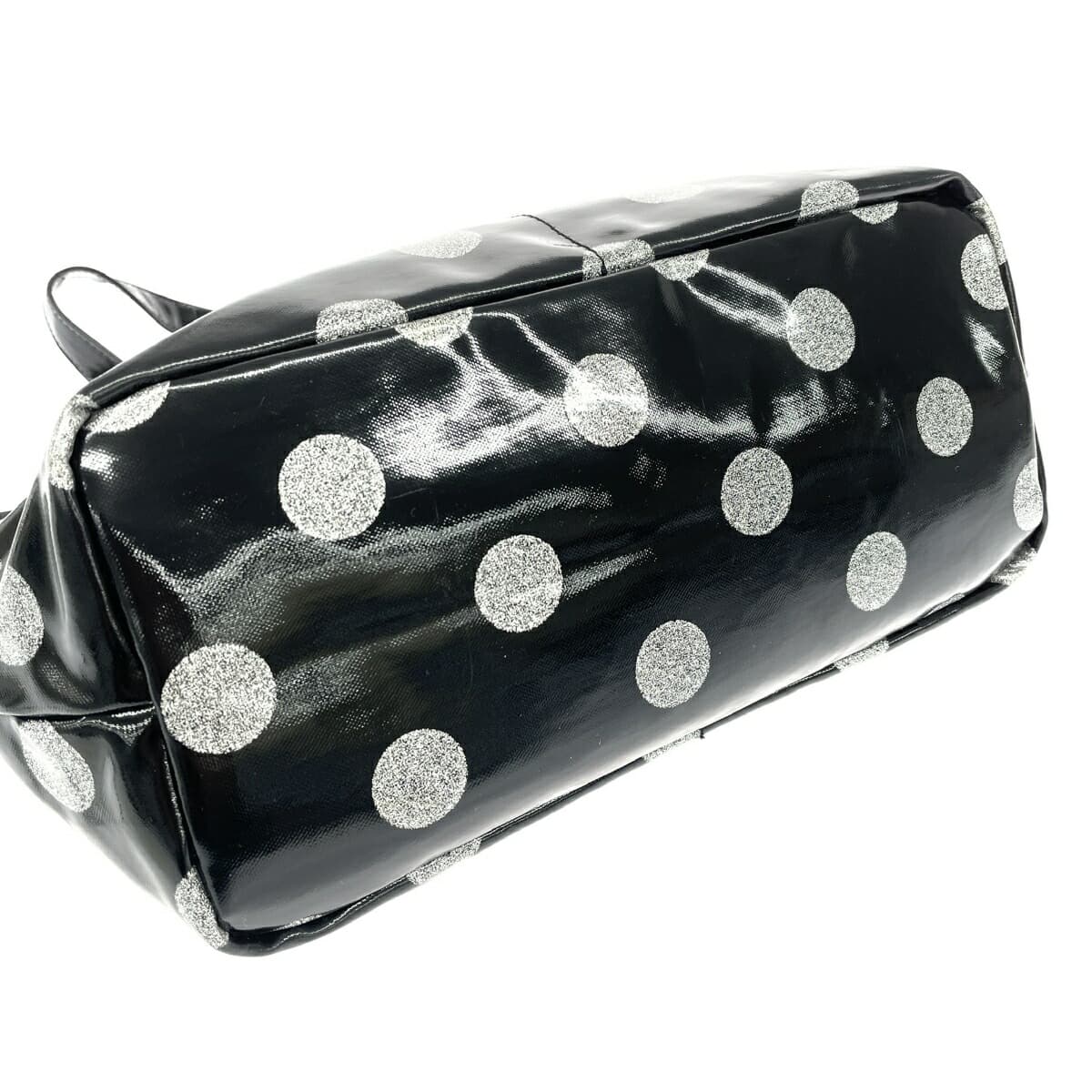 agnes b. Agnes B. Tote Bag Dot Pattern/Logo/PVC Black Ladies 4