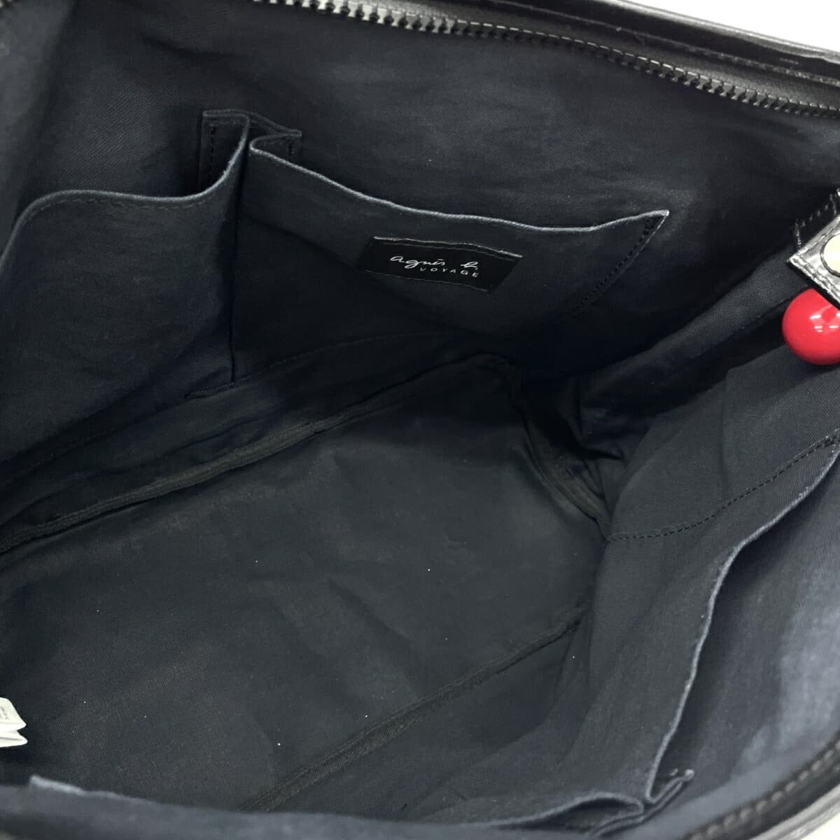 agnes b. Agnes B. Tote Bag Dot Pattern/Logo/PVC Black Ladies 5