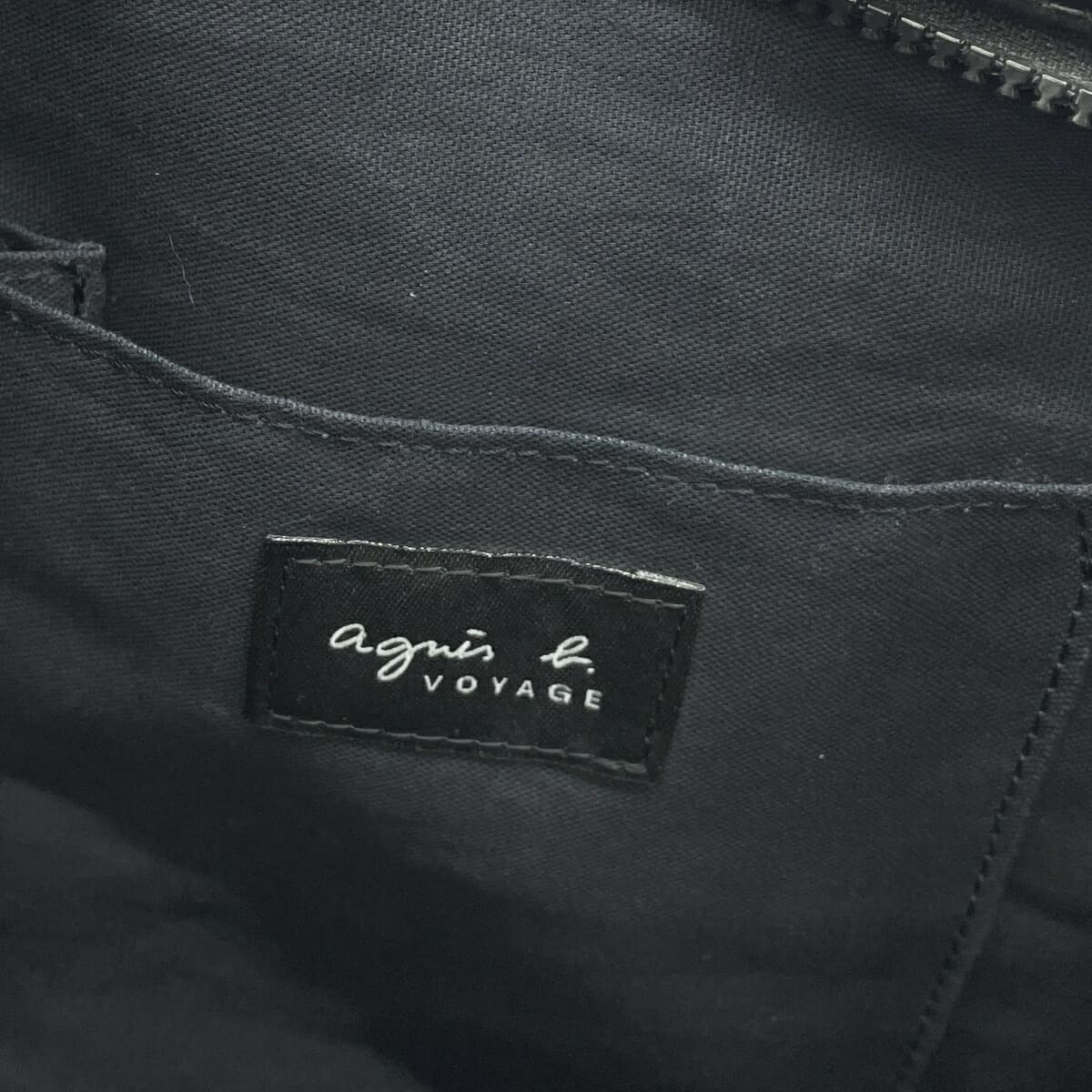 agnes b. Agnes B. Tote Bag Dot Pattern/Logo/PVC Black Ladies 6