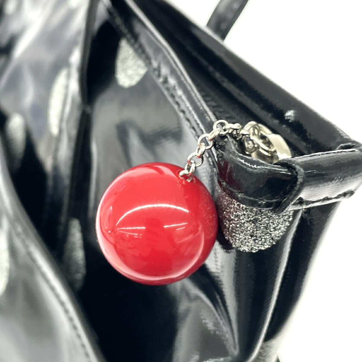 agnes b. Agnes B. Tote Bag Dot Pattern/Logo/PVC Black Ladies 8