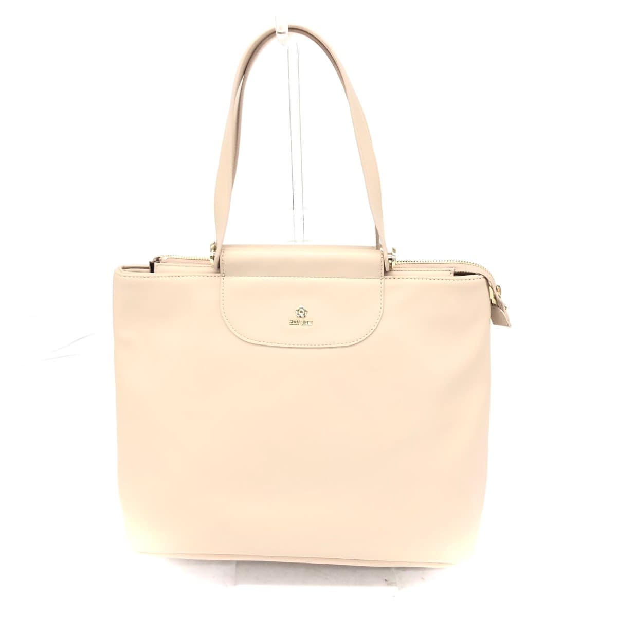 MARY QUANT Tote Bag Good Condition Beige Women's