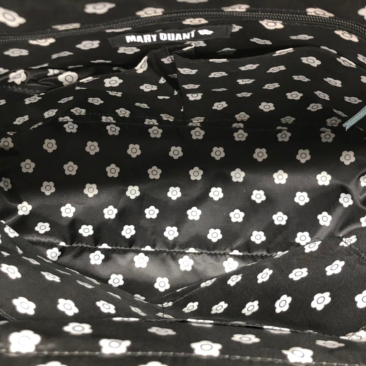 MARY QUANT Tote Bag Good Condition Beige Women's 4