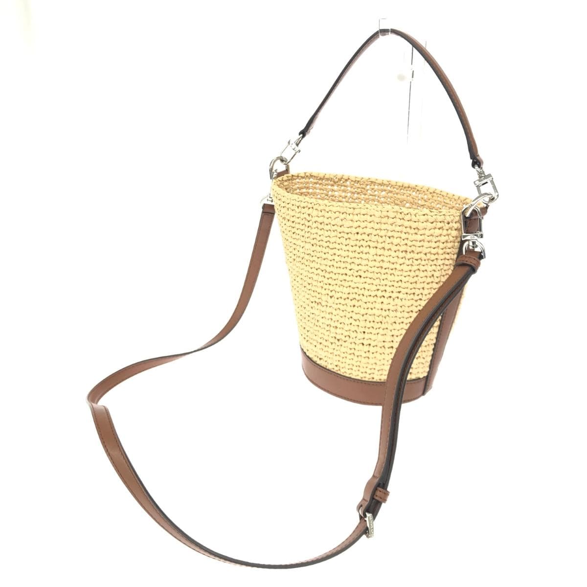 MICHAEL KORS 2WAY Shoulder Basket Bag / TOWNSEND Excellent Condition Straw Brown/Beige Women's 3