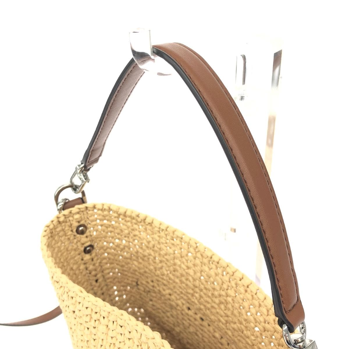 MICHAEL KORS 2WAY Shoulder Basket Bag / TOWNSEND Excellent Condition Straw Brown/Beige Women's 4