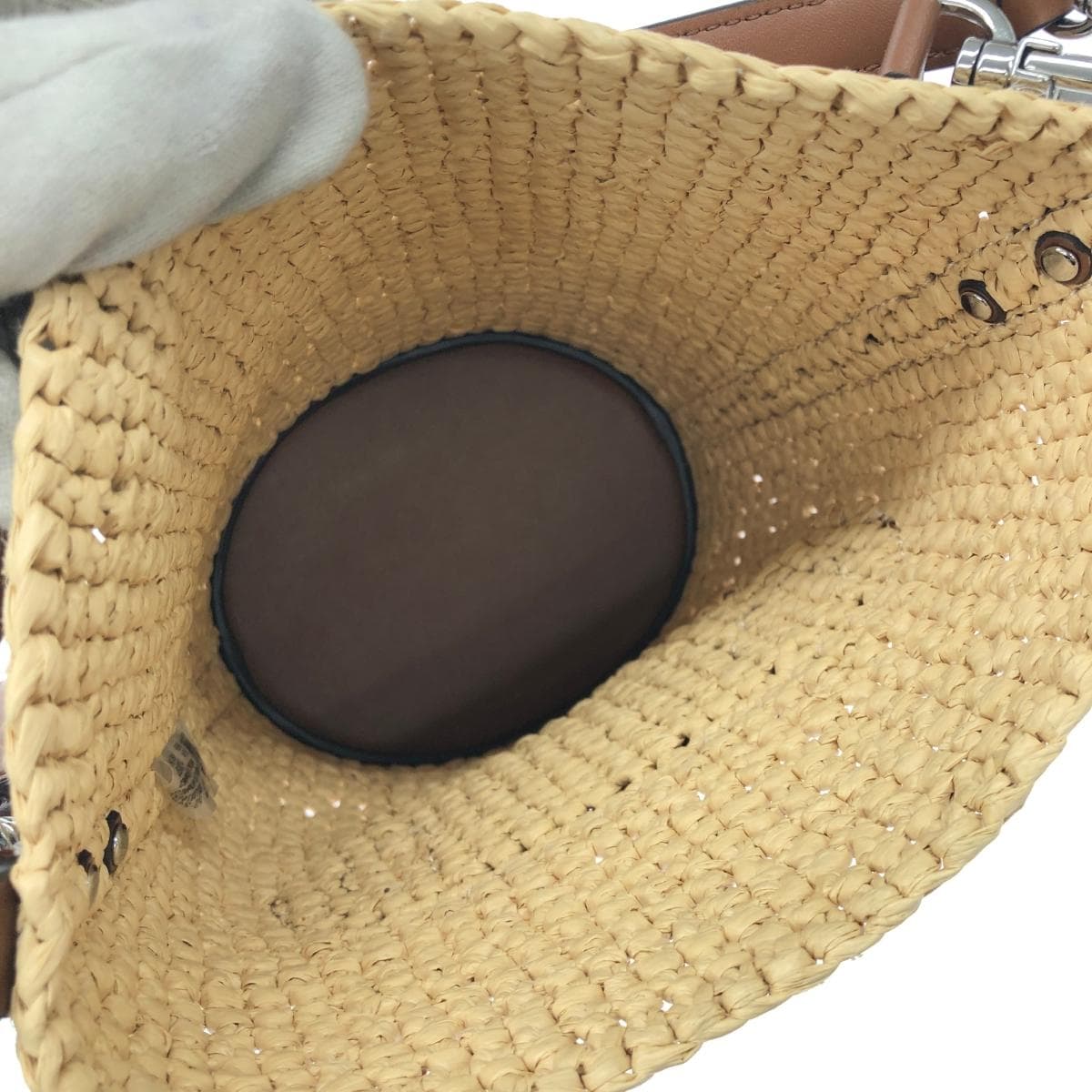 MICHAEL KORS 2WAY Shoulder Basket Bag / TOWNSEND Excellent Condition Straw Brown/Beige Women's 6