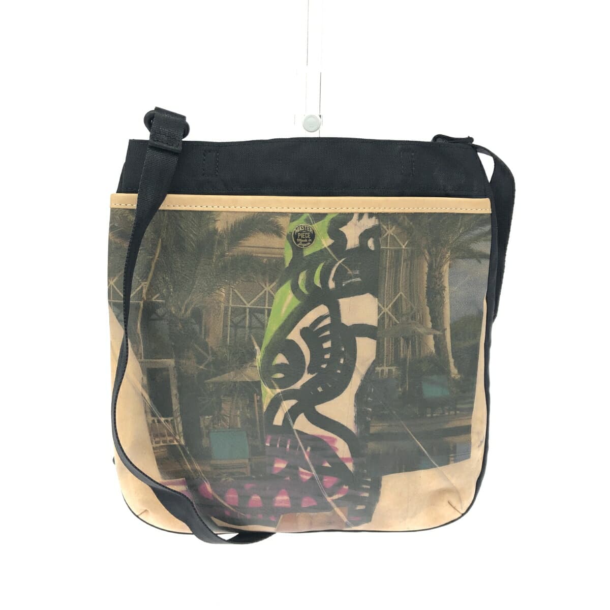 Master-piece shoulder bag in good condition, collaboration with MASAHO ANOTANI, beige, men's