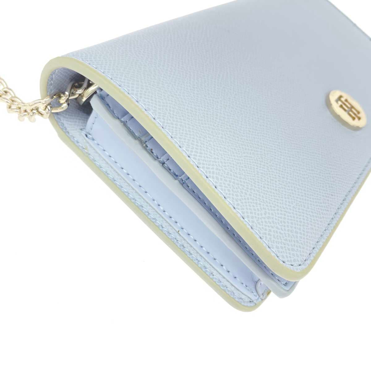 TOMMY HILFIGER Wallet Bag/Chain Shoulder Synthetic Leather Blue Women's 10