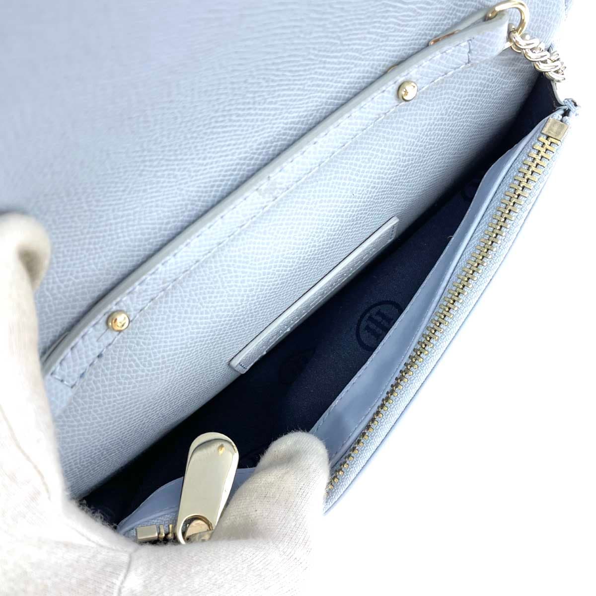 TOMMY HILFIGER Wallet Bag/Chain Shoulder Synthetic Leather Blue Women's 4