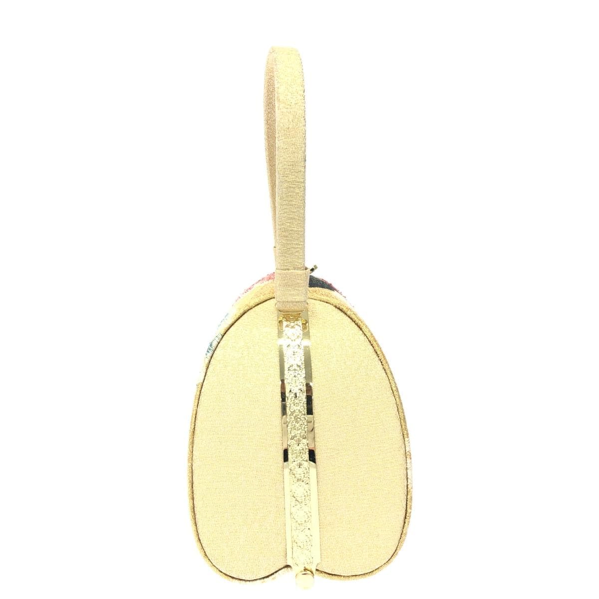 nobrand No Brand Frame Handbag Flower / Traditional Japanese Style / Satin Gold Color Women's 2