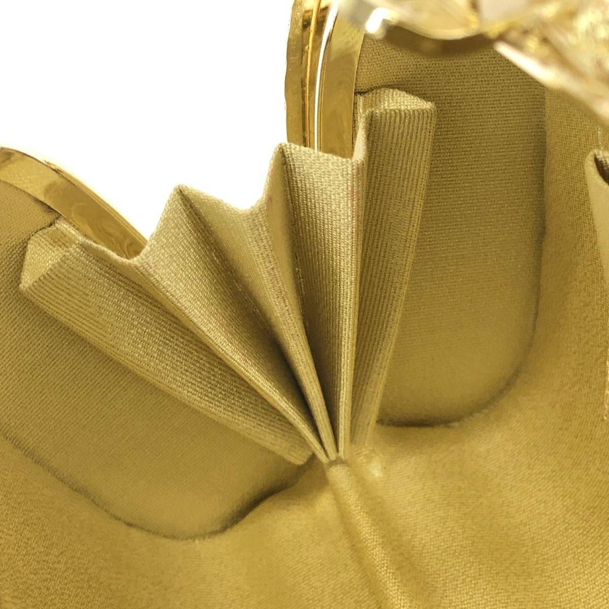 nobrand No Brand Frame Handbag Flower / Traditional Japanese Style / Satin Gold Color Women's 8