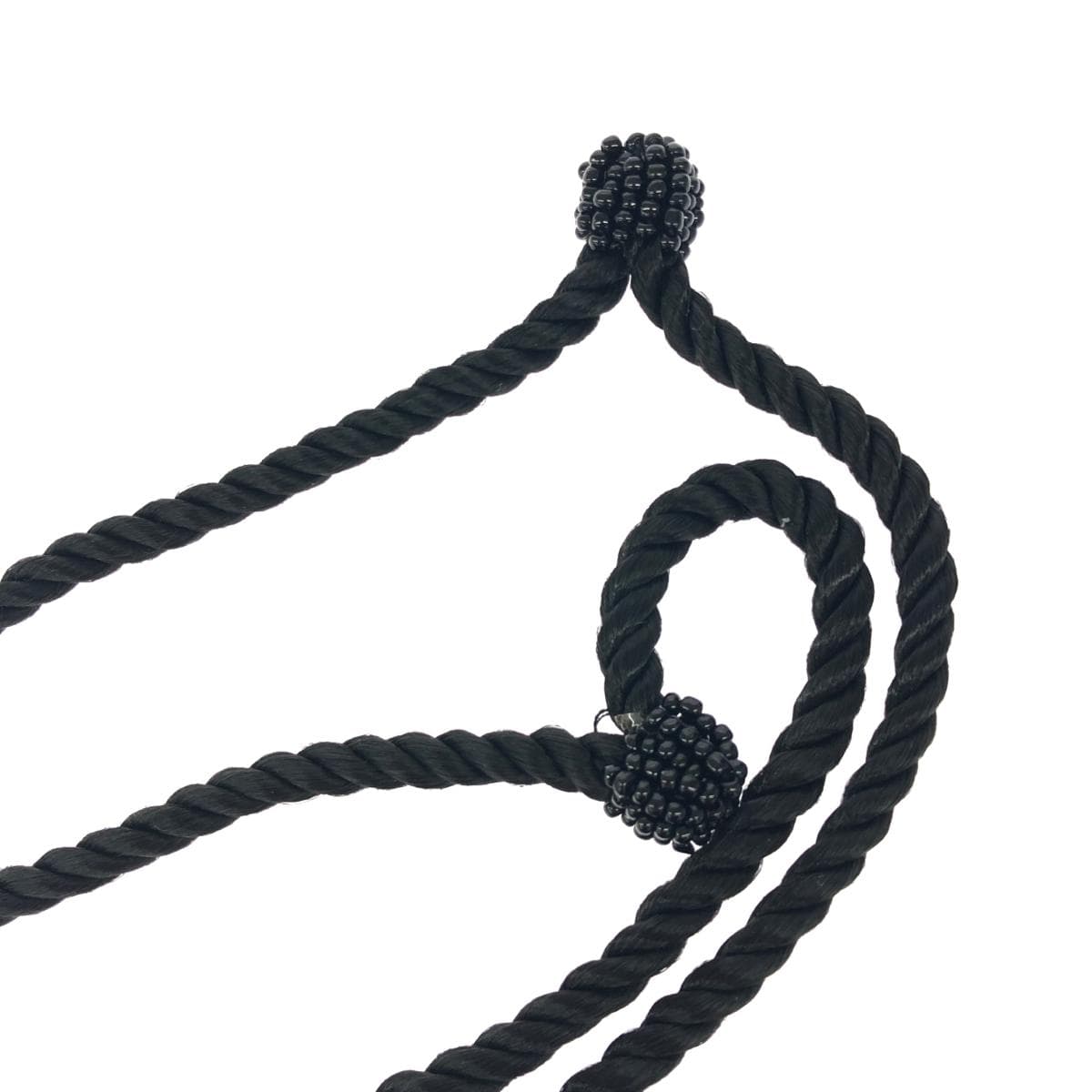 No Brand Drawstring Party Bag Beads/Nylon Satin Black for Women 5