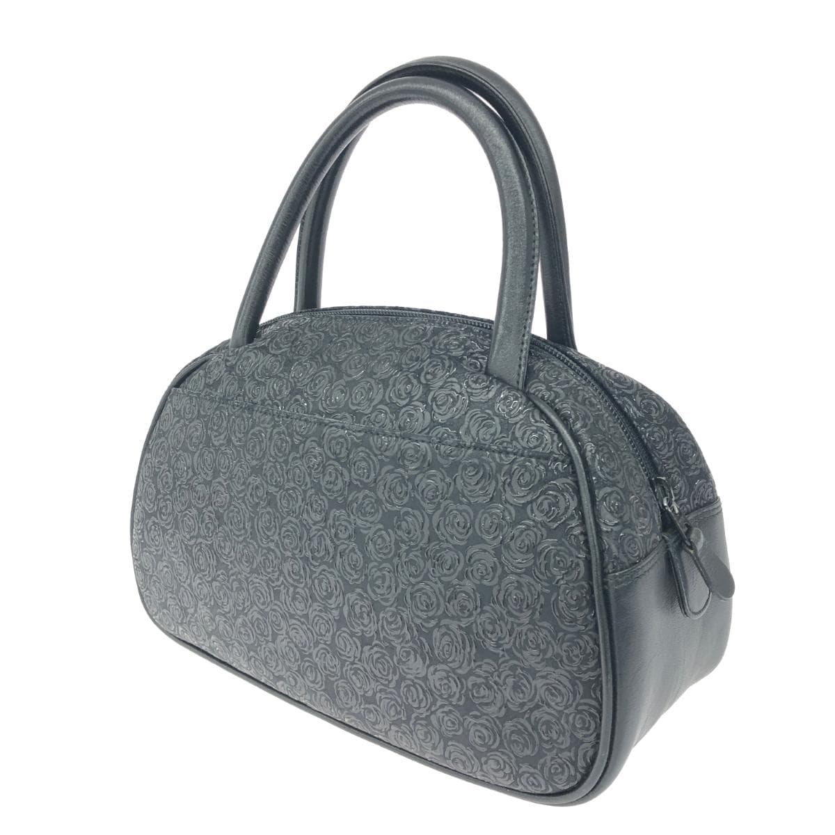 Inden-ya Handbag / Rumidore Rose / Black Ground Deer Leather with Black Lacquer Black Ladies 3