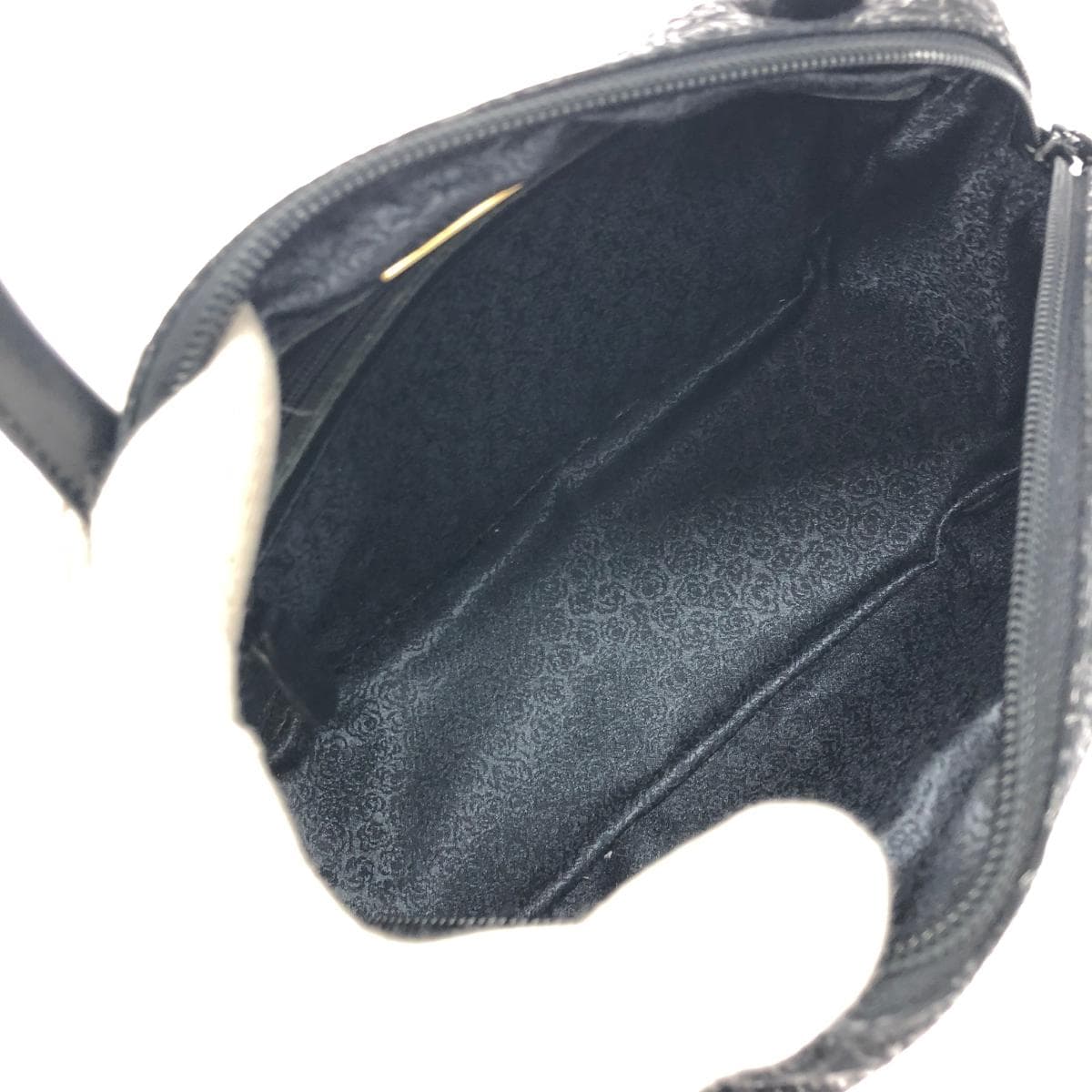 Inden-ya Handbag / Rumidore Rose / Black Ground Deer Leather with Black Lacquer Black Ladies 6