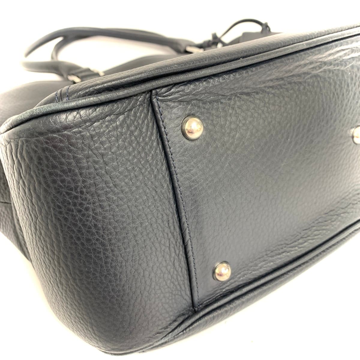 PELLE MORBIDA Tote Bag Leather Navy Unisex 5