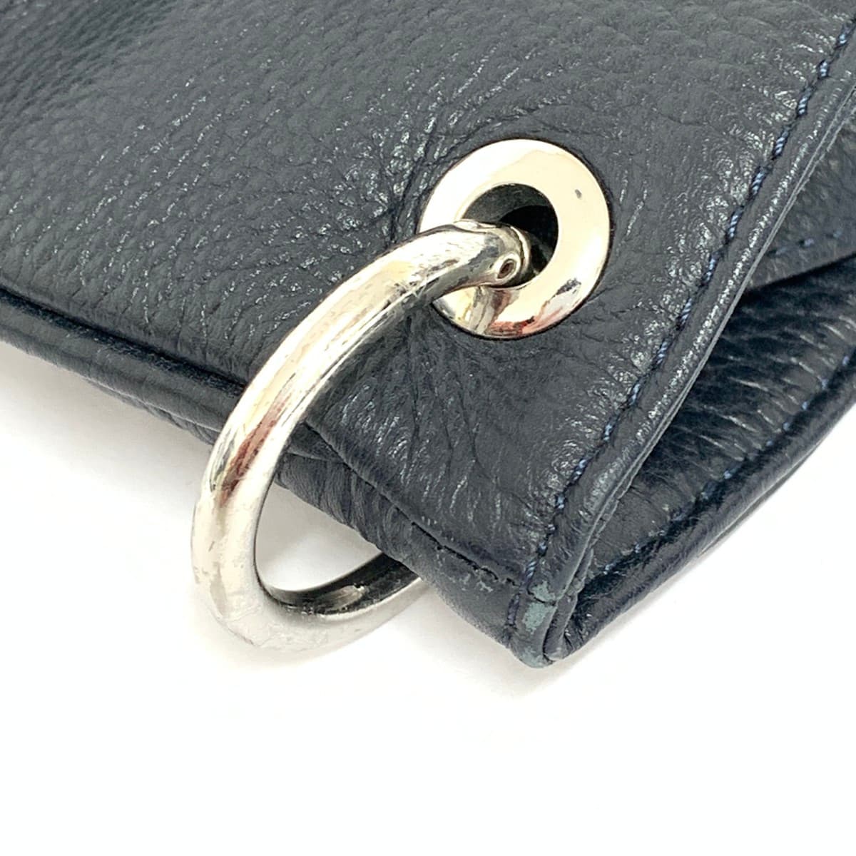 PELLE MORBIDA Tote Bag Leather Navy Unisex 8