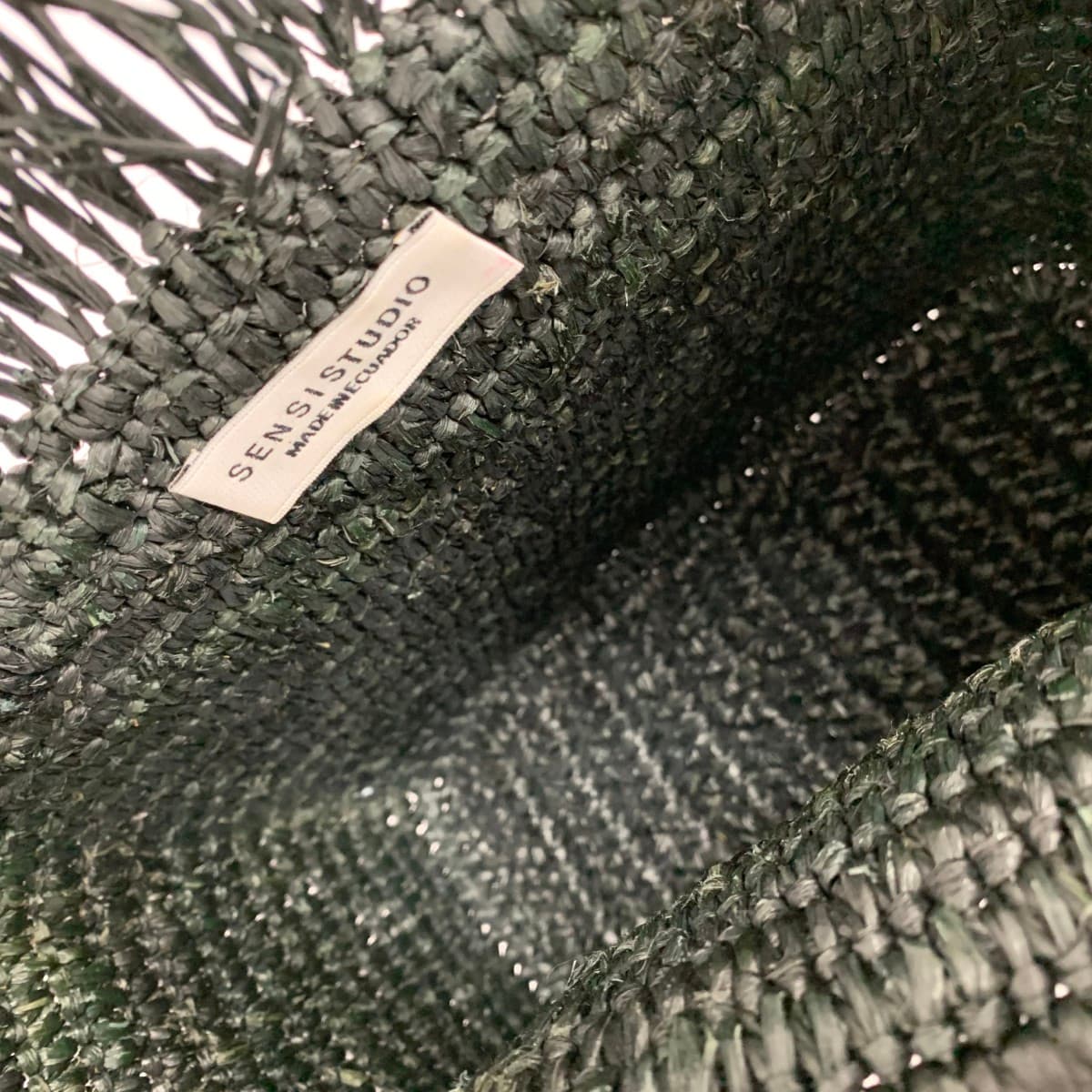 SENSI STUDIO Handbag Raffia Black Women's 4