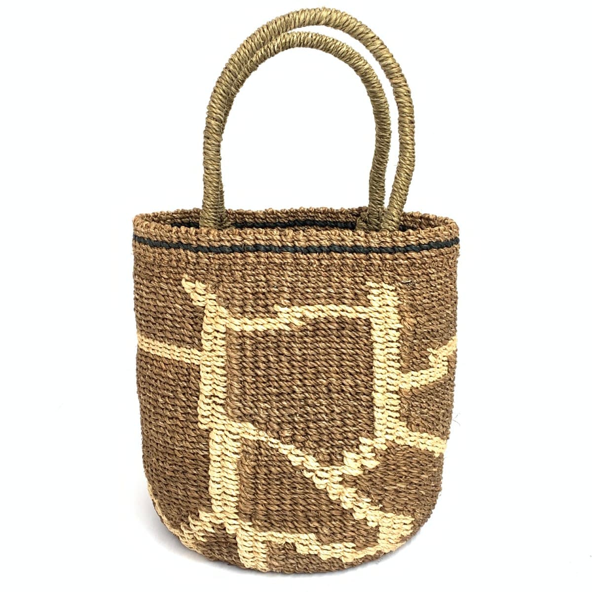 Marche Market Handbag Good Condition Raffia Brown Ladies